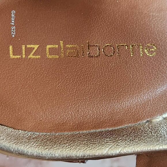 ę Liz Claiborne Strappy wedge sandals m - Picture 4 of 7
